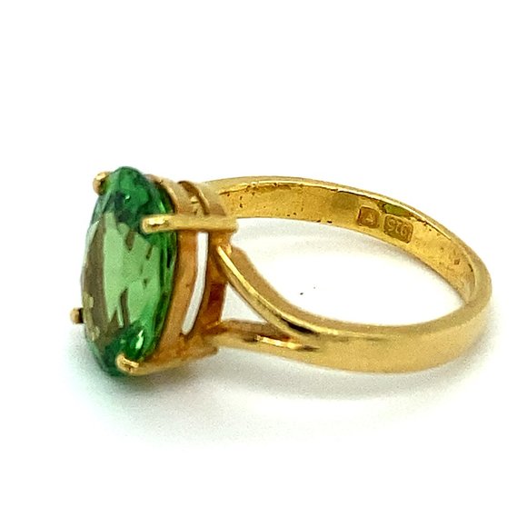 Certified Tsavorite 5.02ct Solid 22K Gold Ring - Picture 6 of 11